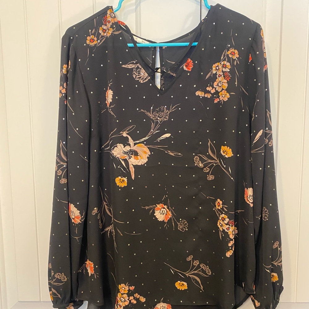 Maurices black with gold flecks blouse